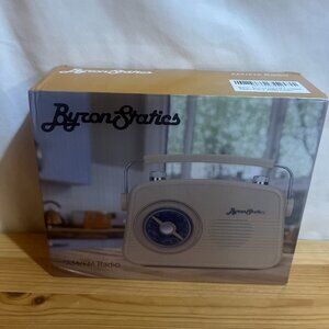 ByronStatics Portable Radio AM FM, Vintage Retro Radio with Built in Speakers, B